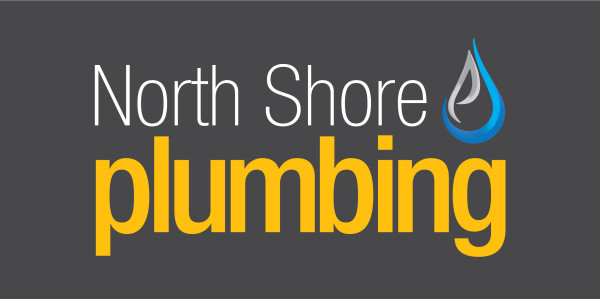 North Shore Plumbing logo dark grey back large